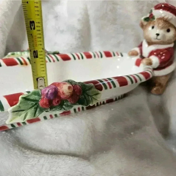 FITZ & FLOYD Peppermint Teddy Cracker Tray - Picture 8 of 9